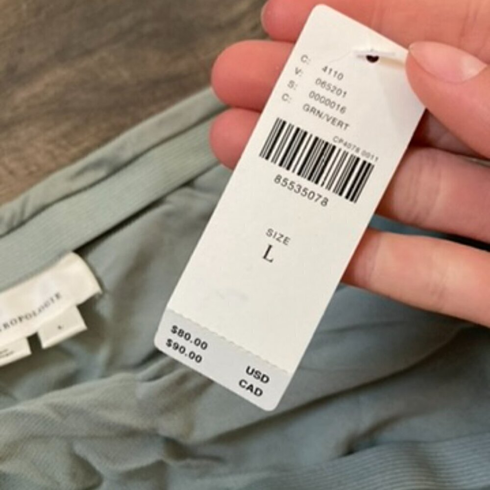 NWT Anthropologie Shine Tube Top Silky Green Sz L - Picture 6 of 6